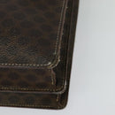 CELINE Macadam Canvas Business Bag PVC Brown Gold Auth bs28732-13