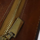 CELINE Macadam Canvas Business Bag PVC Brown Gold Auth bs28732-14