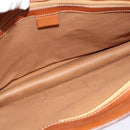 CELINE Macadam Canvas Business Bag PVC Brown Gold Auth bs28732-16