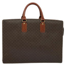 CELINE Macadam Canvas Business Bag PVC Brown Gold Auth bs28732-2