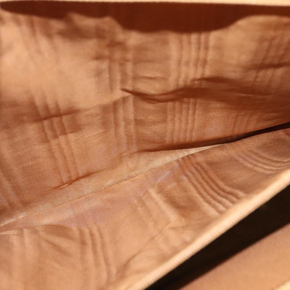 CELINE Macadam Canvas Business Bag PVC Brown Gold Auth bs28732