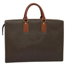 CELINE Macadam Canvas Business Bag PVC Brown Gold Auth bs28732-3