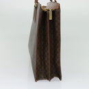 CELINE Macadam Canvas Business Bag PVC Brown Gold Auth bs28732-4