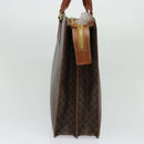 CELINE Macadam Canvas Business Bag PVC Brown Gold Auth bs28732-5