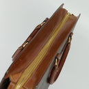 CELINE Macadam Canvas Business Bag PVC Brown Gold Auth bs28732-6