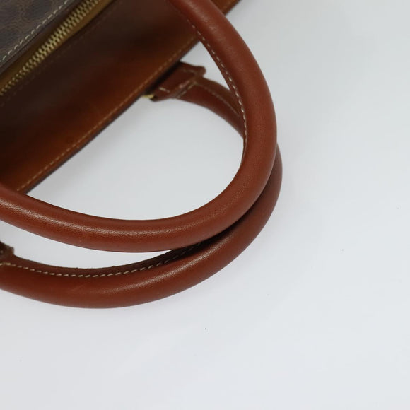 CELINE Macadam Canvas Business Bag PVC Brown Gold Auth bs28732