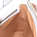 CELINE Hand Bag Leather White Gold Auth bs28734-18