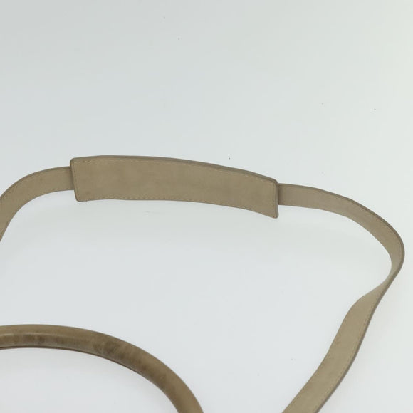 CELINE Trapeze Hand Bag Leather Suede 2way Beige Black gold Auth bs28736