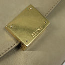 CELINE Trapeze Hand Bag Leather Suede 2way Beige Black gold Auth bs28736-18