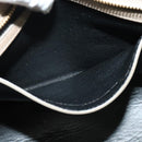 CELINE Trapeze Hand Bag Leather Suede 2way Beige Black gold Auth bs28736-23