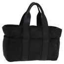 HERMES Acape Luco PM Hand Bag Nylon Black Silver Auth bs28738-1