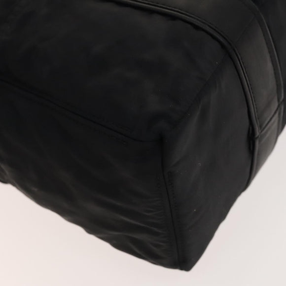 HERMES Acape Luco PM Hand Bag Nylon Black Silver Auth bs28738