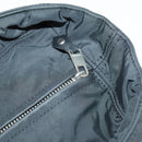 HERMES Acape Luco PM Hand Bag Nylon Black Silver Auth bs28738-10