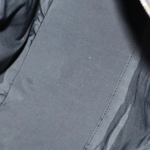 HERMES Acape Luco PM Hand Bag Nylon Black Silver Auth bs28738