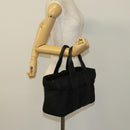 HERMES Acape Luco PM Hand Bag Nylon Black Silver Auth bs28738-19