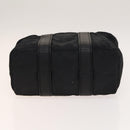 HERMES Acape Luco PM Hand Bag Nylon Black Silver Auth bs28738-5