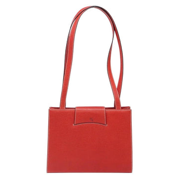 LOEWE Tote Bag Leather Red Gold Auth bs28739 - 0