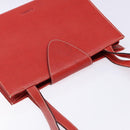 LOEWE Tote Bag Leather Red Gold Auth bs28739-6