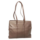 LOEWE Tote Bag Leather Brown Gold Auth bs28741-1