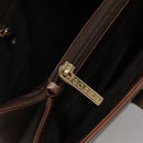 LOEWE Tote Bag Leather Brown Gold Auth bs28741-10