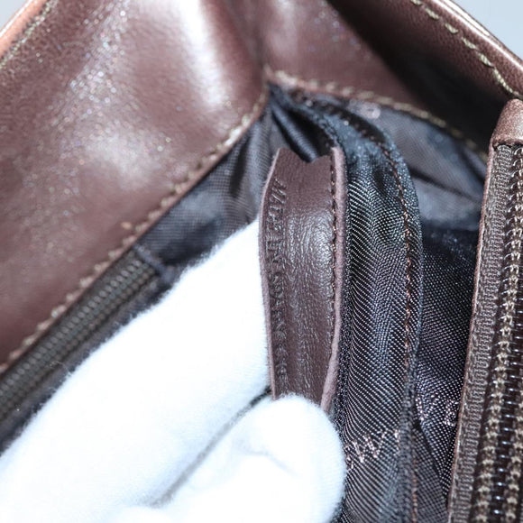 LOEWE Tote Bag Leather Brown Gold Auth bs28741