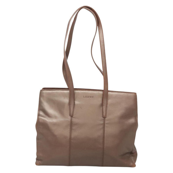 LOEWE Tragetasche Leder Braun Gold Original bs28741