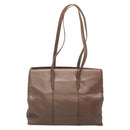 LOEWE Tote Bag Leather Brown Gold Auth bs28741-2