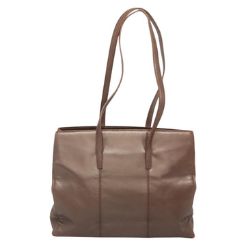 LOEWE Tote Bag Leather Brown Gold Auth bs28741 - 0