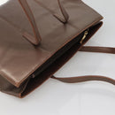 LOEWE Tote Bag Leather Brown Gold Auth bs28741-6