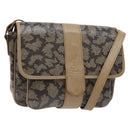 SAINT LAURENT Shoulder Bag PVC Leather Beige Gray Auth bs28744-1