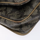 SAINT LAURENT Shoulder Bag PVC Leather Beige Gray Auth bs28744-11