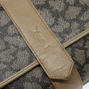 SAINT LAURENT Shoulder Bag PVC Leather Beige Gray Auth bs28744-14