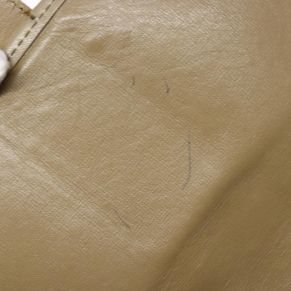 SAINT LAURENT Shoulder Bag PVC Leather Beige Gray Auth bs28744