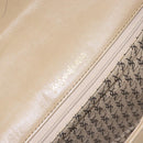 SAINT LAURENT Shoulder Bag PVC Leather Beige Gray Auth bs28744-17