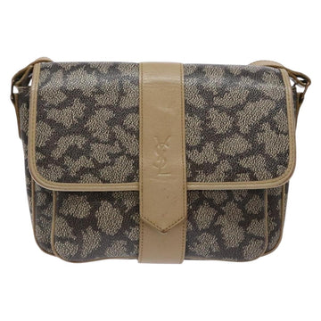 SAINT LAURENT Shoulder Bag PVC Leather Beige Gray Auth bs28744 - 0