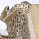 SAINT LAURENT Shoulder Bag PVC Leather Beige Gray Auth bs28744-20