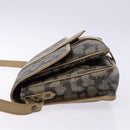 SAINT LAURENT Shoulder Bag PVC Leather Beige Gray Auth bs28744-5