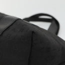 BVLGARI Logo Mania Tote Bag Canvas Black Silver Auth bs28748-15