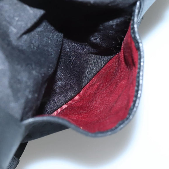 BVLGARI Logo Mania Tote Bag Canvas Black Silver Auth bs28748