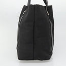 BVLGARI Logo Mania Tote Bag Canvas Black Silver Auth bs28748-4