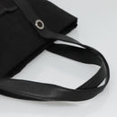 BVLGARI Logo Mania Tote Bag Canvas Black Silver Auth bs28748-7