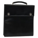 BVLGARI Business Bag Leather Black Silver Auth bs28749-1