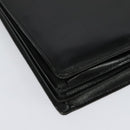 BVLGARI Business Bag Leather Black Silver Auth bs28749-9