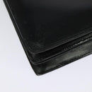 BVLGARI Business Bag Leather Black Silver Auth bs28749-15