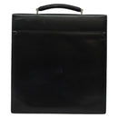 BVLGARI Business Bag Leather Black Silver Auth bs28749-2