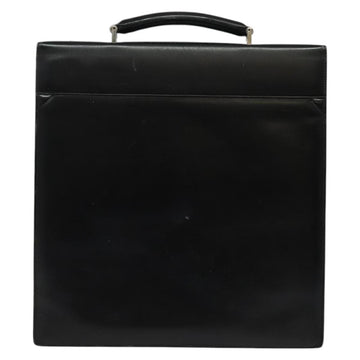 BVLGARI Business Bag Leather Black Silver Auth bs28749 - 0