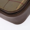 Burberrys Nova Check Shoulder Bag Leather Canvas Beige Gold Auth bs28750-14