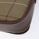 Burberrys Nova Check Shoulder Bag Leather Canvas Beige Gold Auth bs28750-15