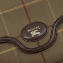 Burberrys Nova Check Shoulder Bag Leather Canvas Beige Gold Auth bs28750-17