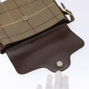 Burberrys Nova Check Shoulder Bag Leather Canvas Beige Gold Auth bs28750-10